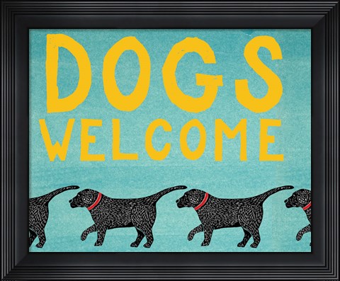 Framed Dogs Welcome Print