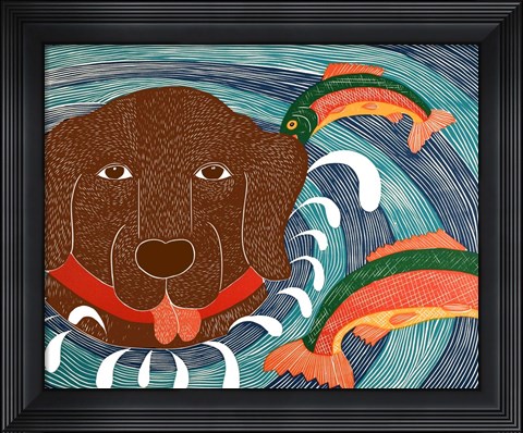 Framed Fish are Jumping Choc Print