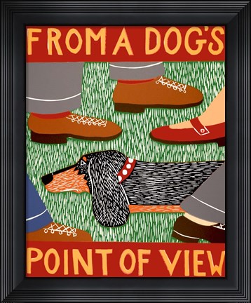 Framed From a Dog&#39;s Point of View Black and Tan Print