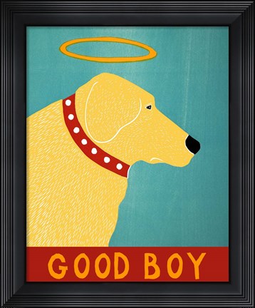 Framed Good Boy Yellow Print