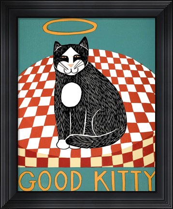 Framed Good Kitty Print