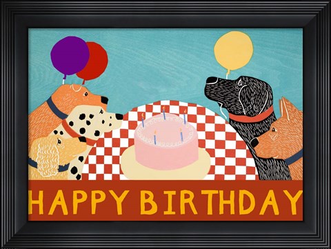 Framed Happy Birthday Large Print