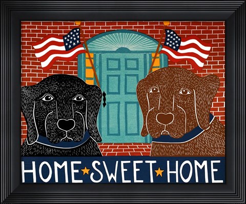 Framed Home Sweet Home Black Choc Print