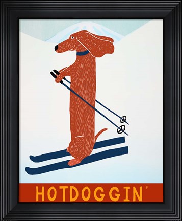 Framed Hotdoggin Red Print