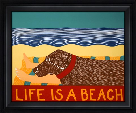 Framed Life Is A Beach Choc Print