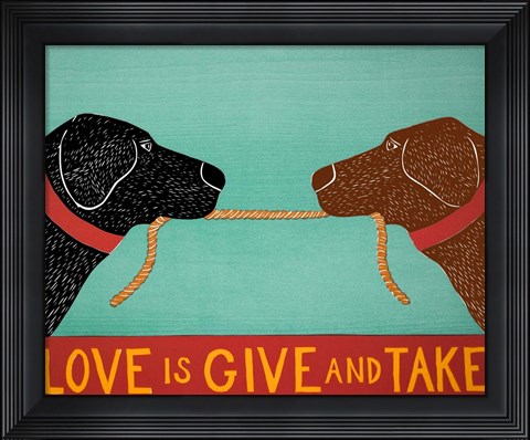 Framed Love Is Black Choc Print