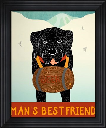 Framed Mans Best Friend Black Print