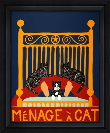 Framed Menage A Cat Print