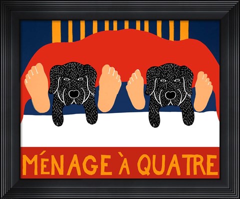 Framed Menage A Quatre Black Black Print