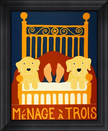 Framed Menage II Yellow Yellow Print