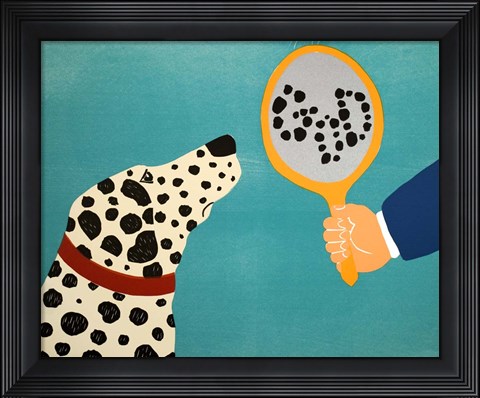 Framed Mirror Image Of Dog Print