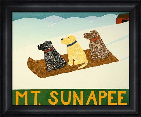 Framed Mt. Sunapee Sled Dogs Template Print