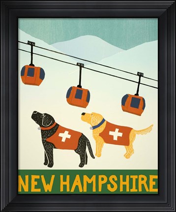 Framed New Hampshire Ski Patrol Print