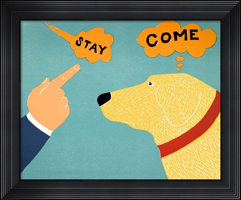 Framed Selective Hearing Yellow Print