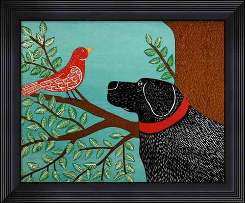 Framed She Sings A Lovely Song Black Print