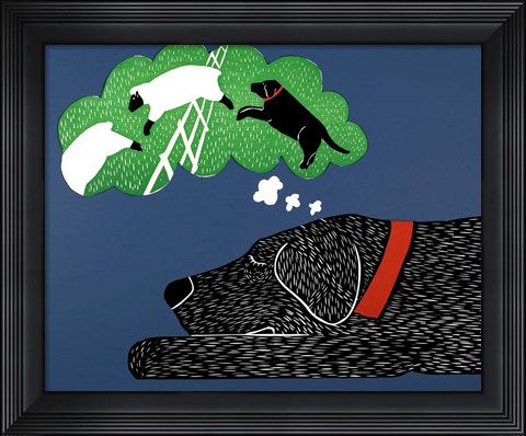 Framed Sleep Black Print