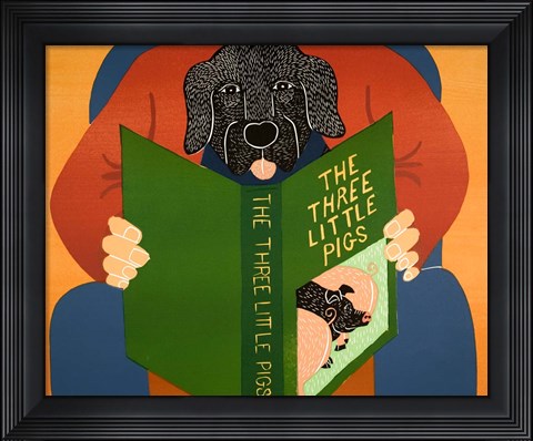 Framed Three Little Pigs Print