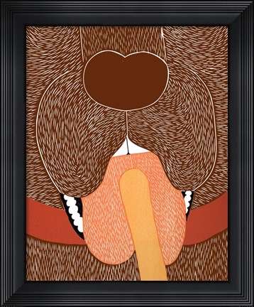 Framed Throat Exam Choc Print