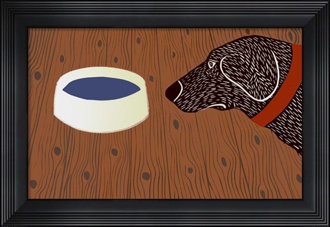 Framed Water Bowl Good Dog Print