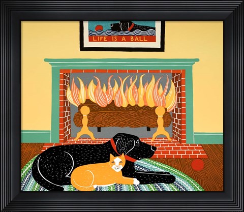 Framed What A Ball Black Print