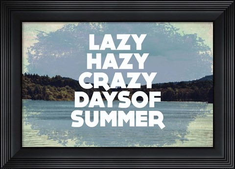 Framed Hazy Days Of Summer Print