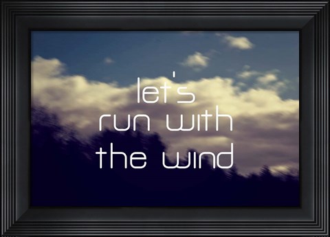 Framed Run With The Wind Print