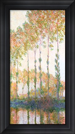 Framed Poplars on the Banks of the Epte, Autumn, 1891 Print