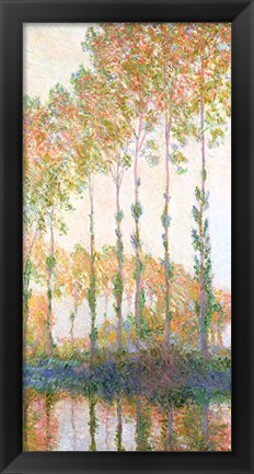 Framed Poplars on the Banks of the Epte, Autumn, 1891 Print