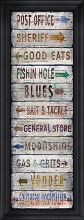 Framed Vintage Signs - Southern Hospi Print