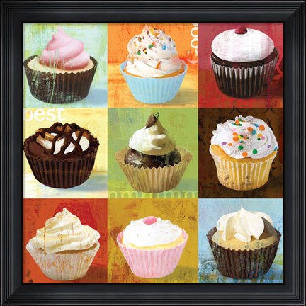 Framed Cupcake 9-Patch Print