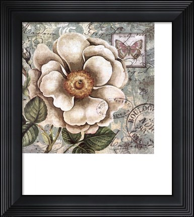 Framed French Postcard II Print