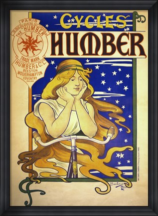 Framed Humber Cycles Print
