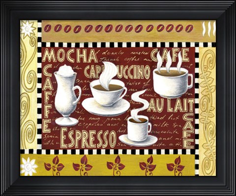 Framed Coffee Montage Print