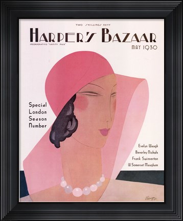 Framed Harper's Bazaar May 1930 Print