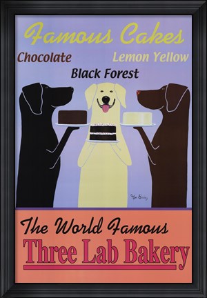 Framed Three Lab Bakery Print