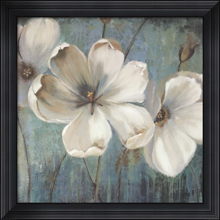 Framed Trio On Turquoise Print