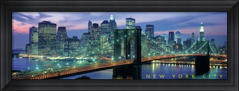 Framed NYC Brooklyn Bridge Print