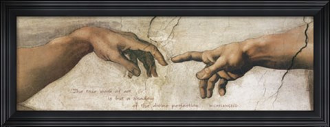 Framed Creation of Adam (detail) Print