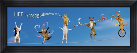 Framed High Wire Menagerie Print