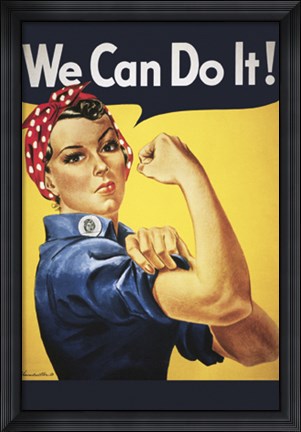 Framed Rosie the Riveter Print