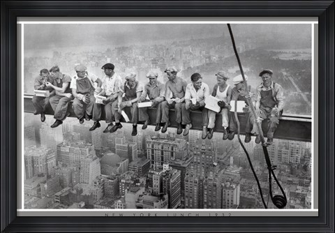 Framed New York Lunch Print