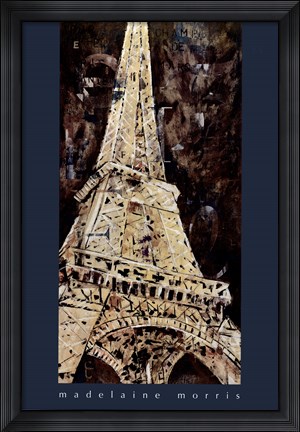 Framed Eiffel Text Print