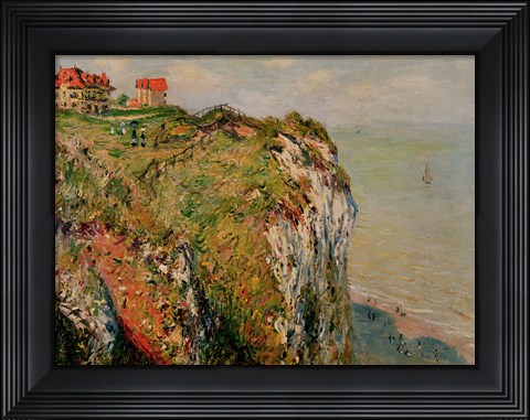 Framed Cliff at Dieppe, 1882 Print