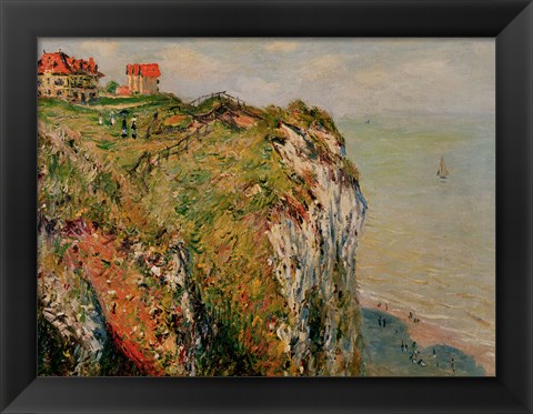 Framed Cliff at Dieppe, 1882 Print