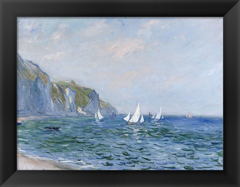 Framed Cliffs and Sailboats at Pourville Print