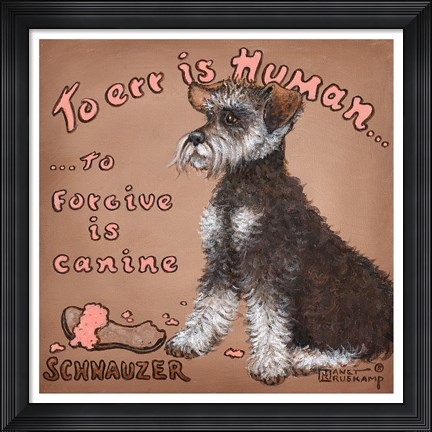 Framed To Forgive Is Canine Print