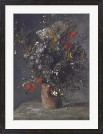 Framed Flowers in a Vase, c. 1866 Print