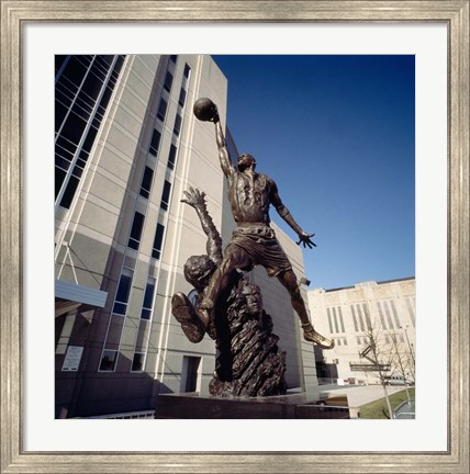 Framed Michael Jordan Statue, United Center, Chicago Print