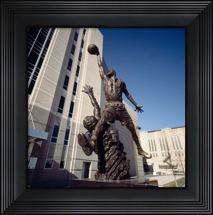 Framed Michael Jordan Statue, United Center, Chicago Print