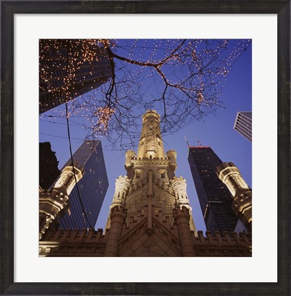 Framed Winter Water Tower, Chicago, IL Print